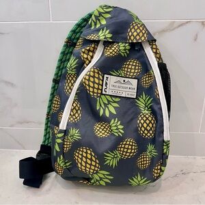 Kavu Pineapple Print Rope Sling Bag Crossbody Backpack